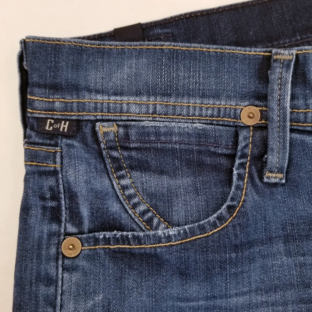 COH Citizens of Humanity Dani Cropped Straight Leg Cuffed Blue Jeans Sz 26 - Picture 7 of 13